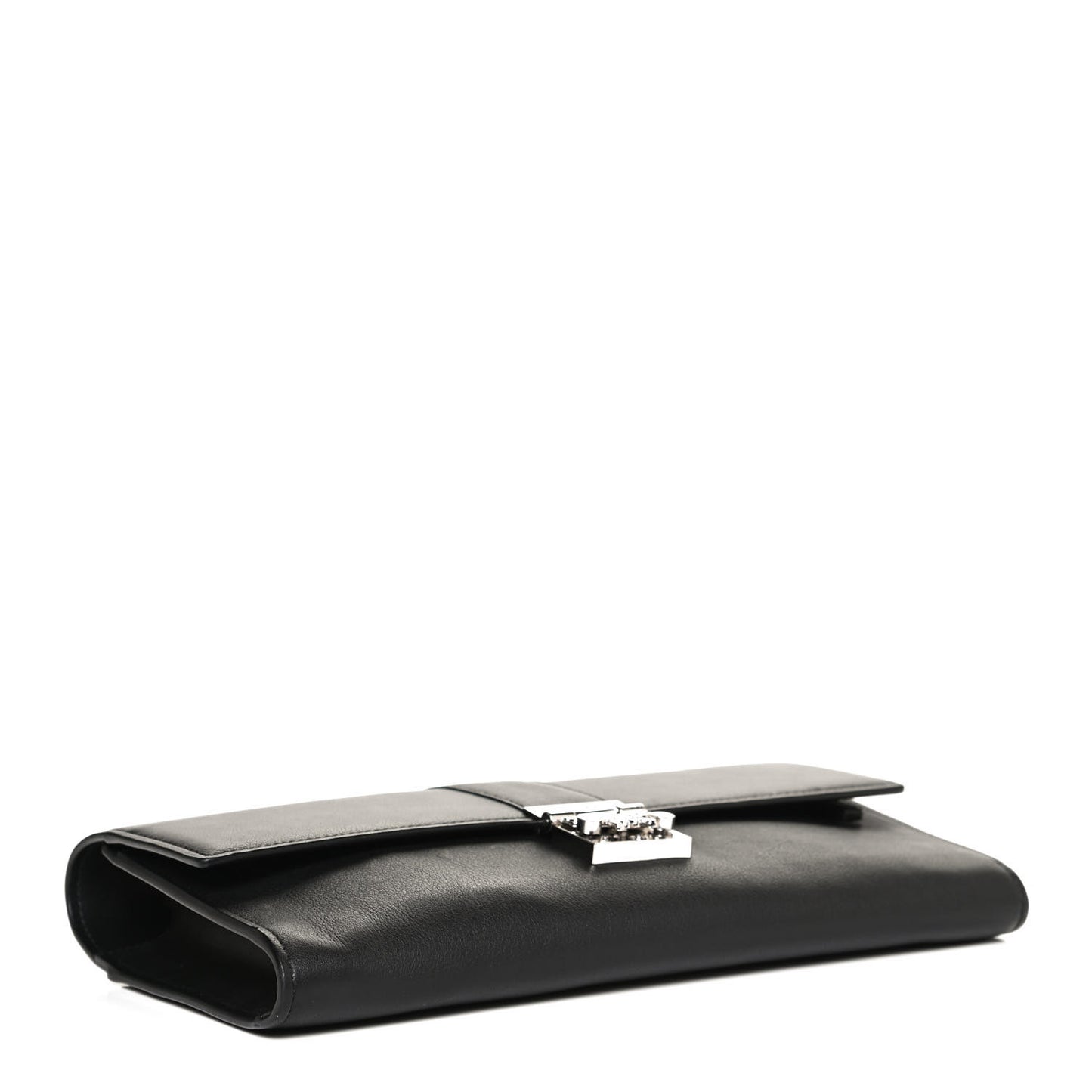 Calfskin Crossbody Wallet Black