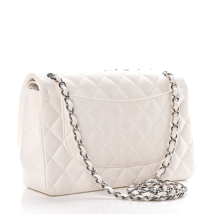 Chanel Lambskin Quilted Jumbo Double Flap White 3 of 14