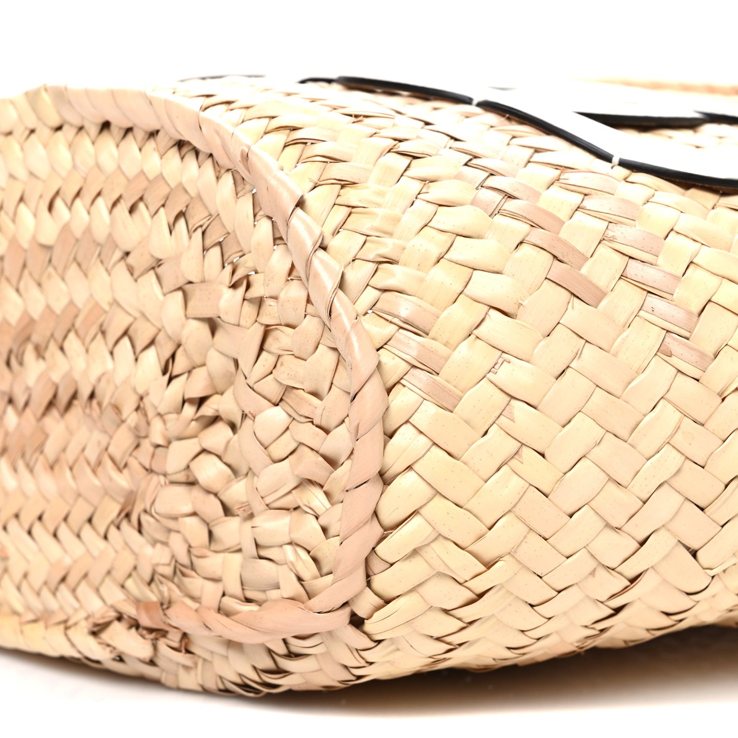 Raffia Medium Choo Beach Basket Natural Milk