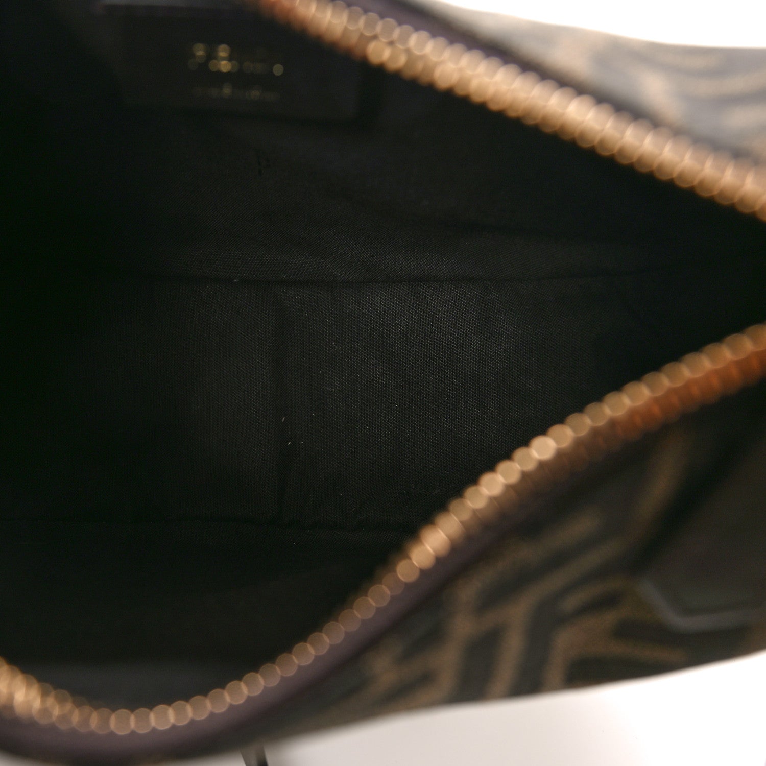 Fendi Fabric Jacquard Vitello Grace FF 1974 Mini Fendigraphy Hobo Bag Tobacco Moro Ebano 5 of 11