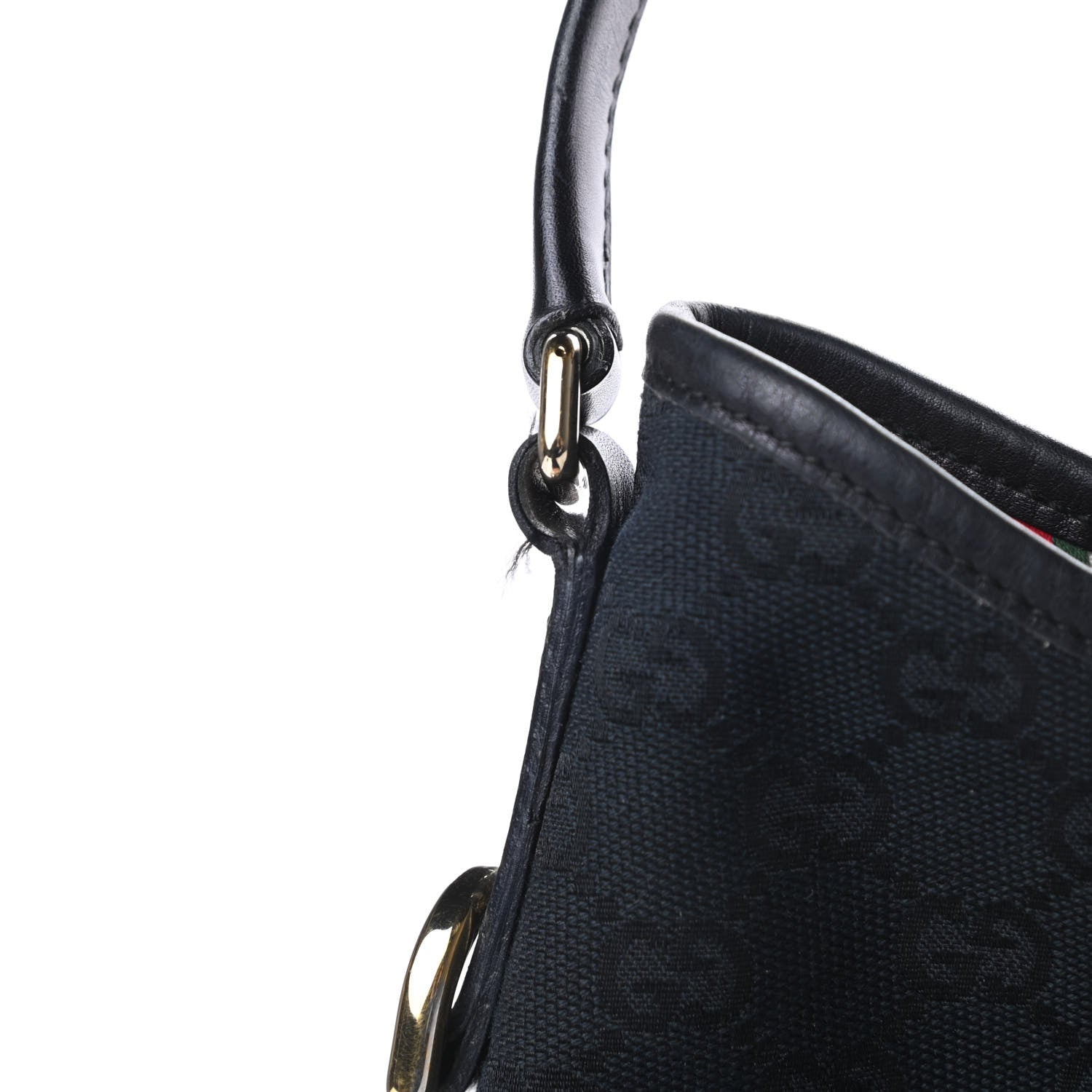 Gucci Monogram Medium New Britt Hobo Black 14 of 15