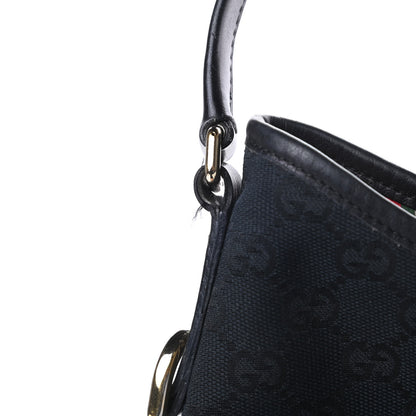 Gucci Monogram Medium New Britt Hobo Black 14 of 15