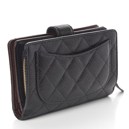 Chanel Caviar Quilted Zipped Pocket Wallet Black 2 of 8