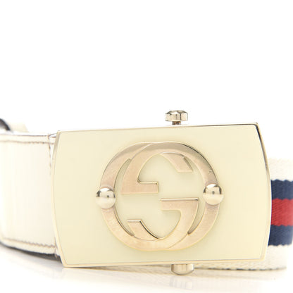 Gucci Nylon Buckle Web Belt 80 32 Red Green 6 of 6