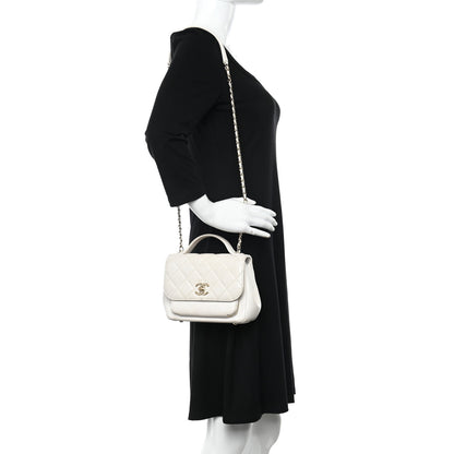 Chanel Caviar Quilted Small Business Affinity Flap White 2 of 19