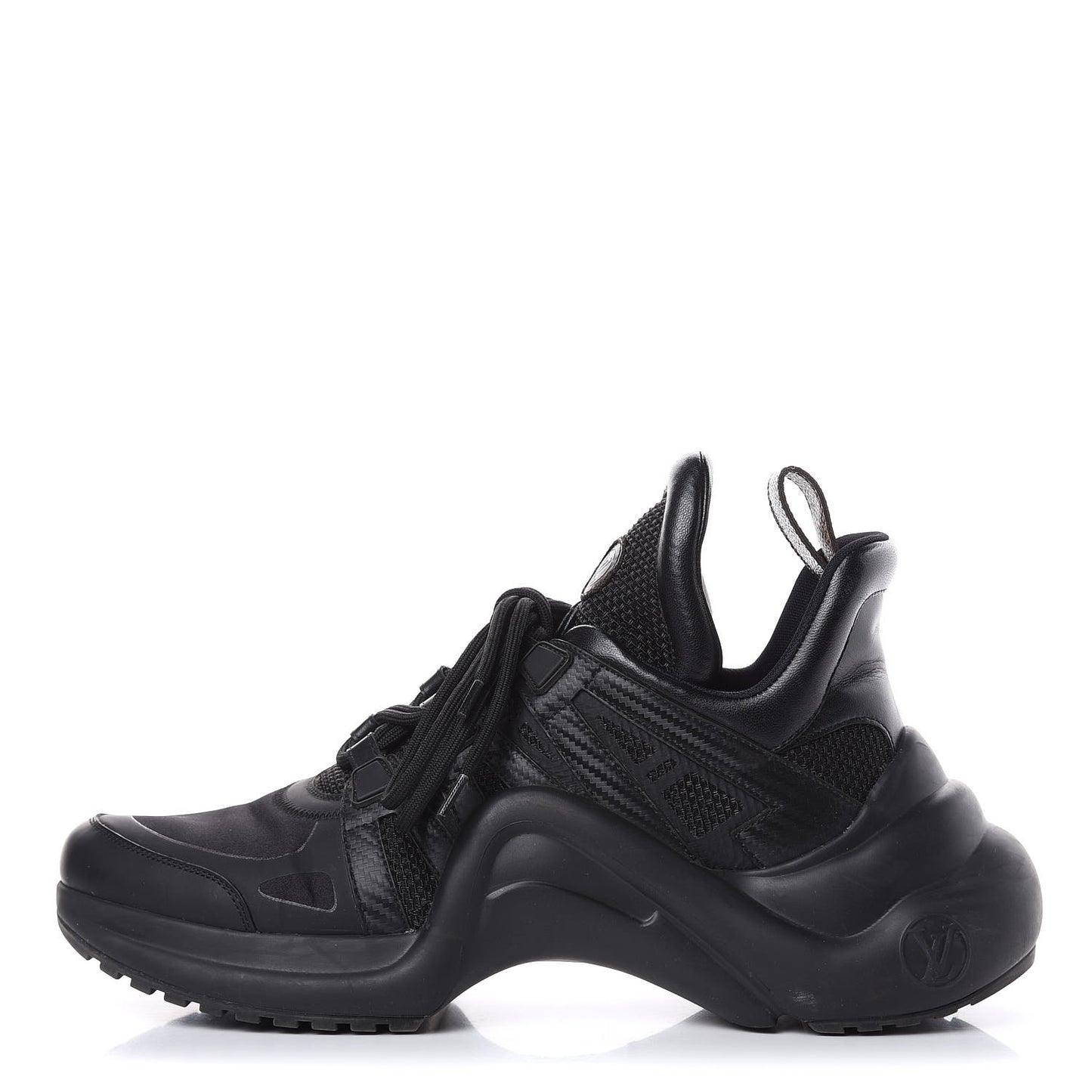 Calfskin Technical Nylon LV Archlight Sneakers 40 Black
