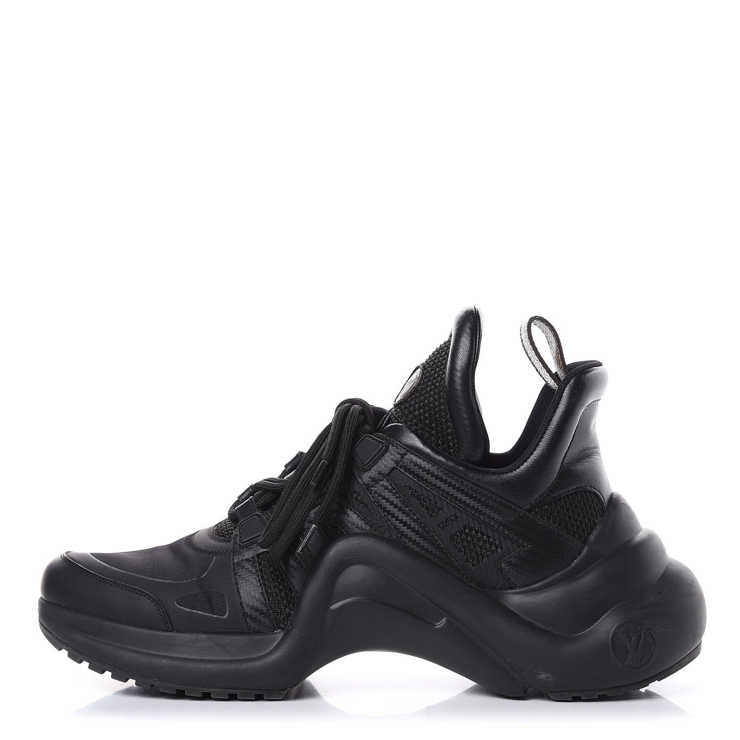 Louis Vuitton Calfskin Technical Nylon LV Archlight Sneakers 40 Black 1 of 10