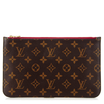 Louis Vuitton Monogram Neverfull MM GM Pochette Fuchsia 1 of 8