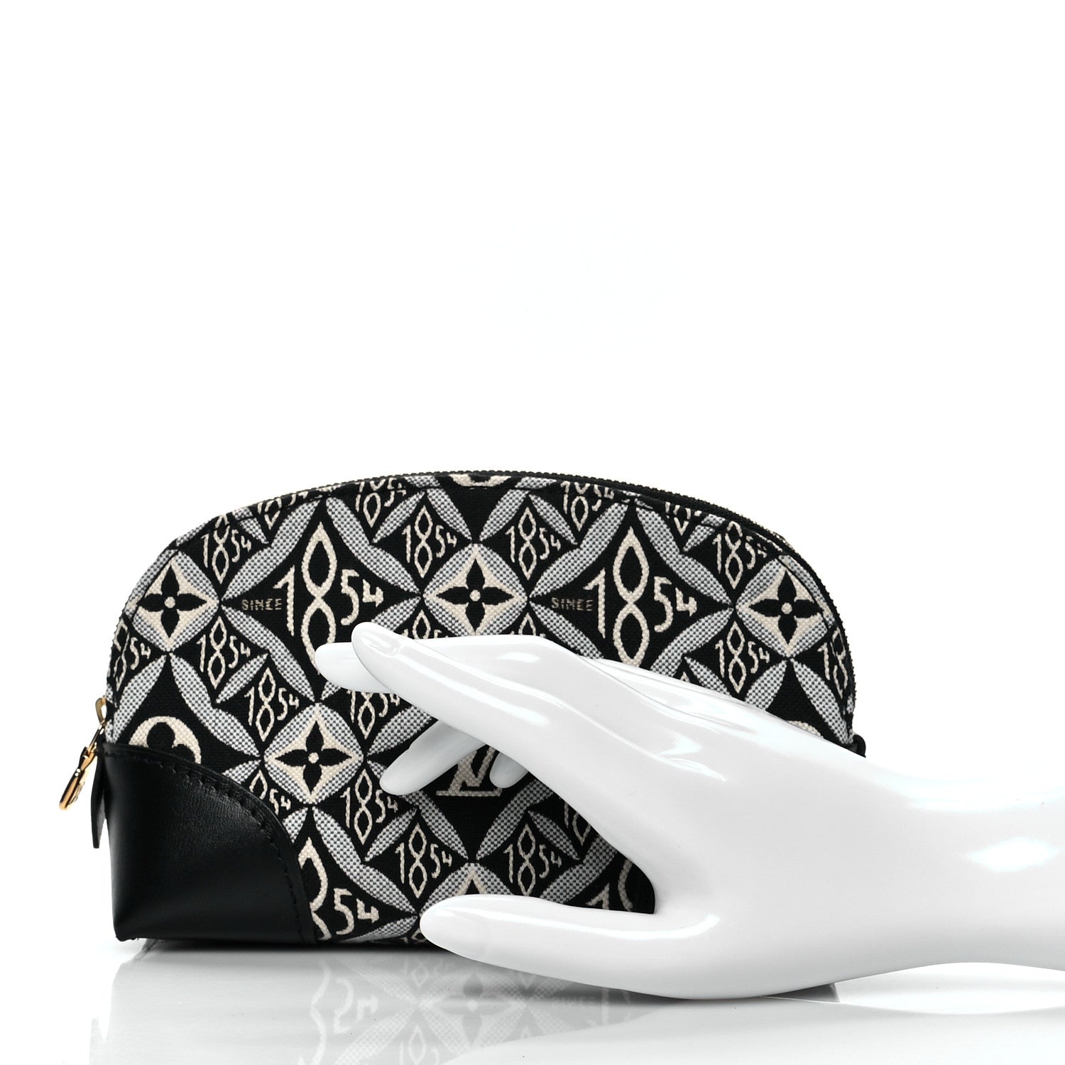 Louis Vuitton Jacquard Since 1854 Cosmetic Pouch PM Grey 2 of 9