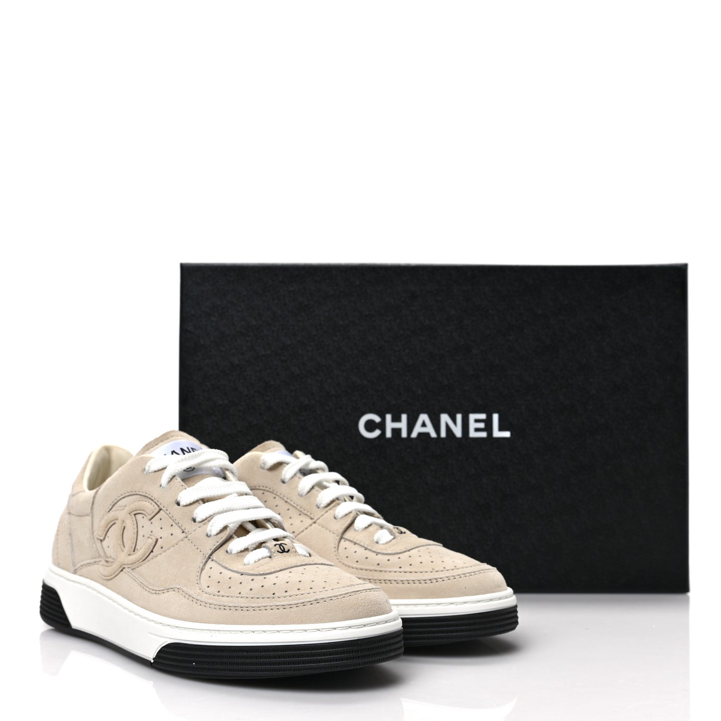 Suede Womens CC Sneakers 37 Light Beige