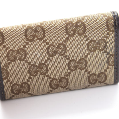 Gucci Monogram Textured Calfskin Metal Bar 6 Key Holder Case Beige Ebony Cocoa 11 of 11