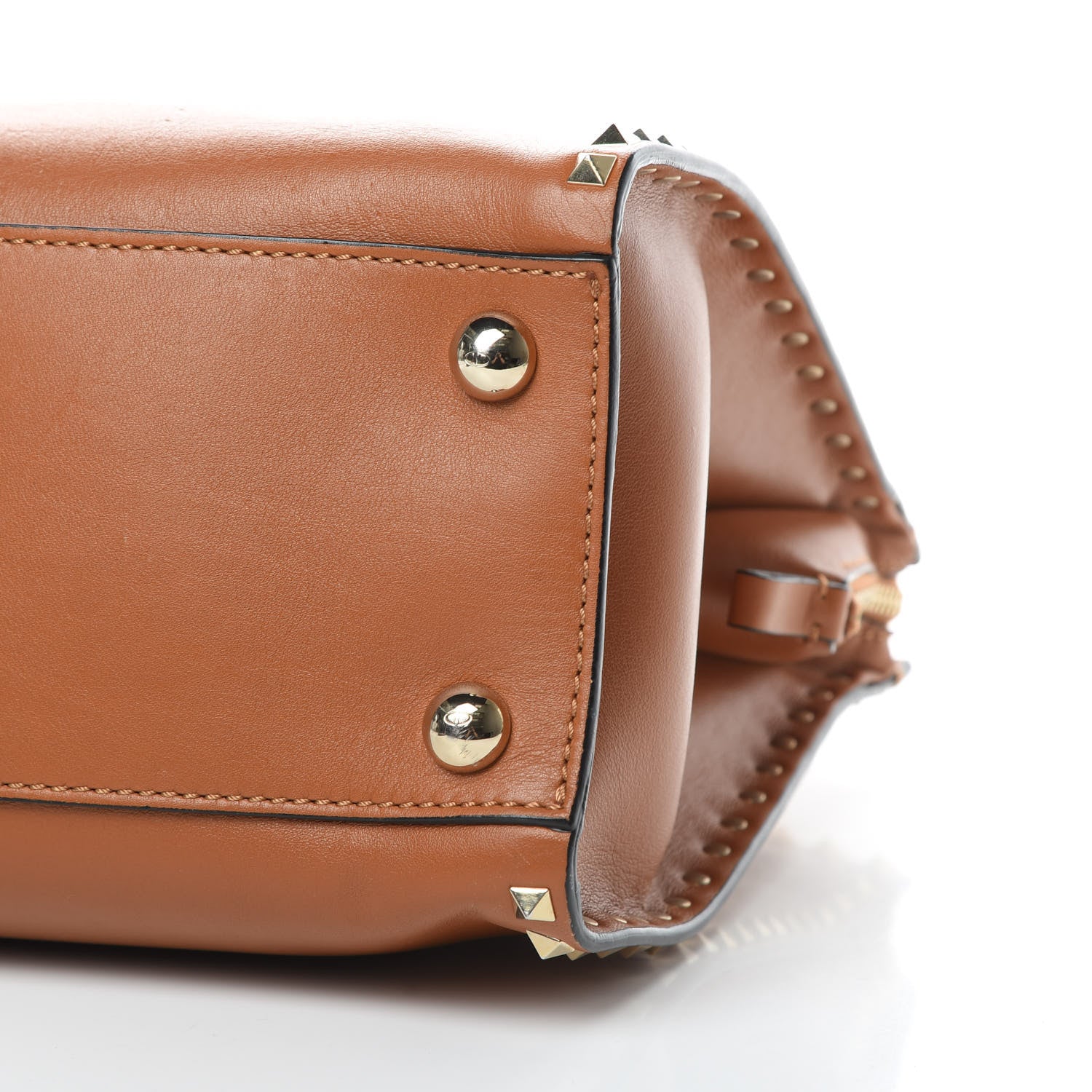 Valentino Garavani Vitello Rockstud Dome Shopper Light Cuir 10 of 16
