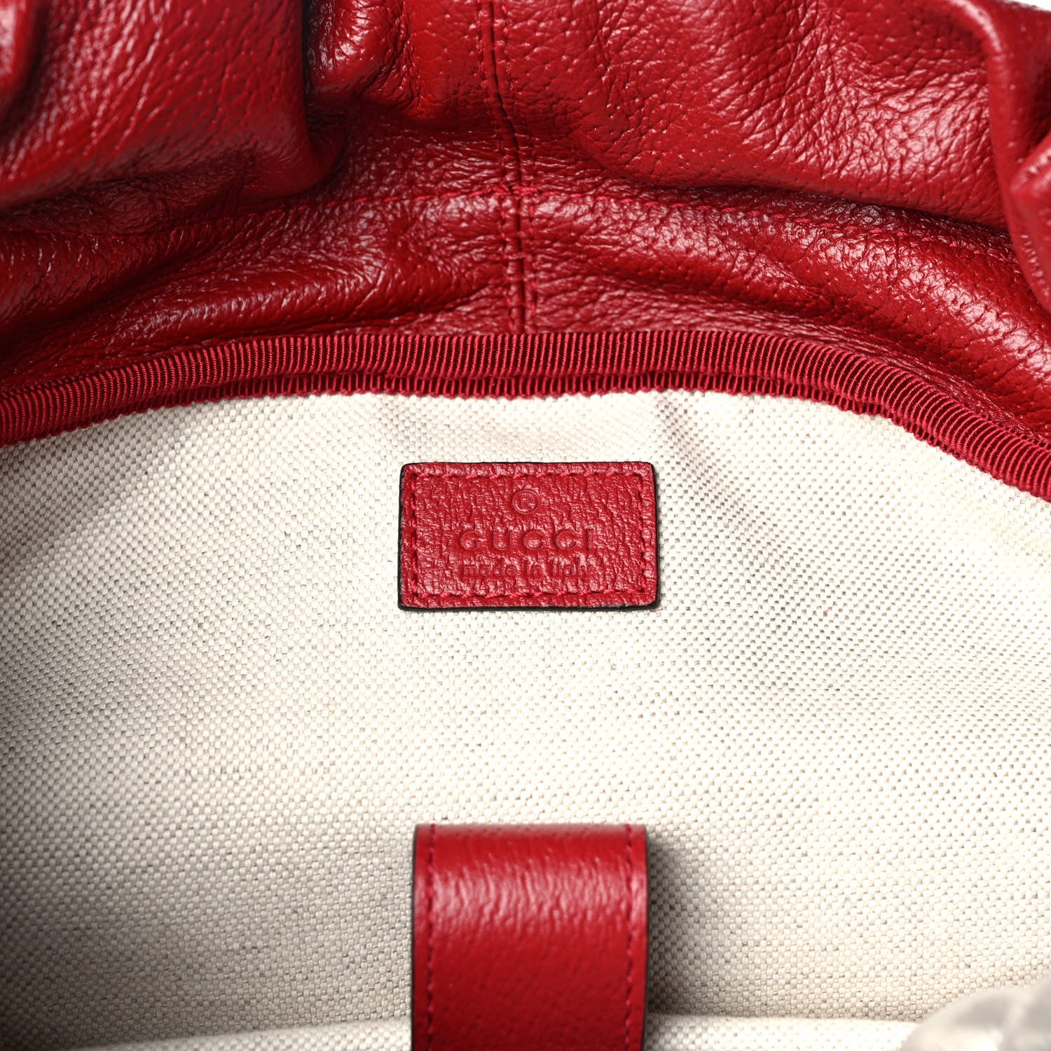 Gucci Grained Calfskin Medium Ophidia Double Buckle Backpack Red 6 of 8