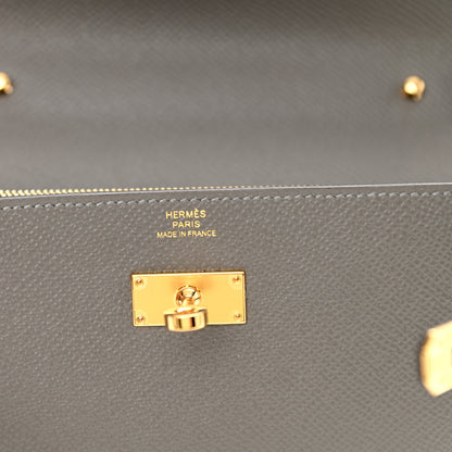 Hermes Epsom Kelly To Go Wallet Gris Meyer 5 of 8