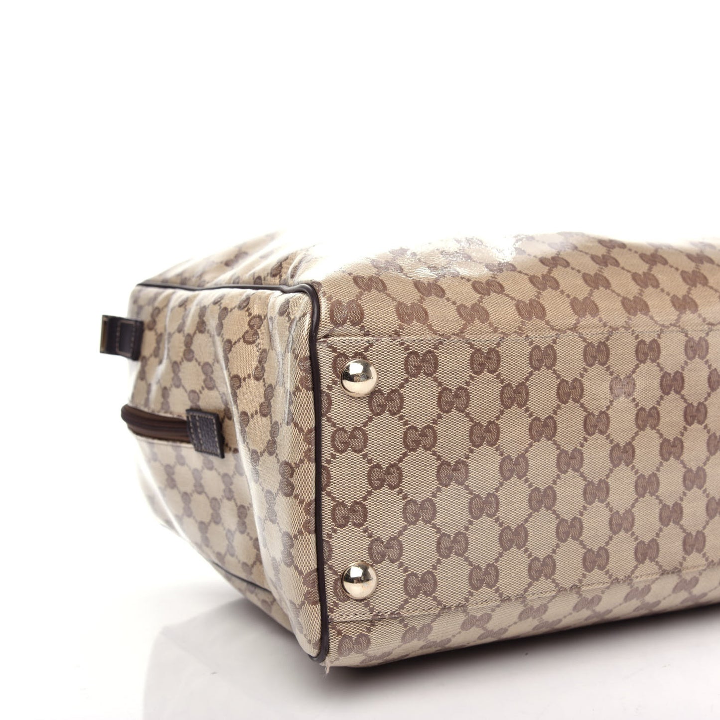 Crystal Monogram Large Carry On Duffle Bag Dark Brown