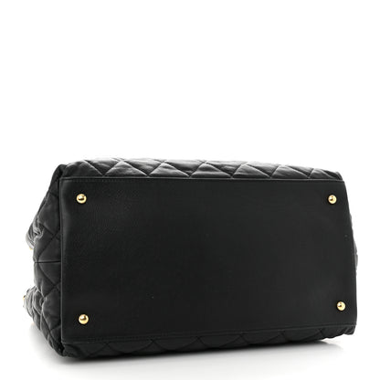 Chanel Calfskin Quilted Small Chain Me Tote Black 4 of 12