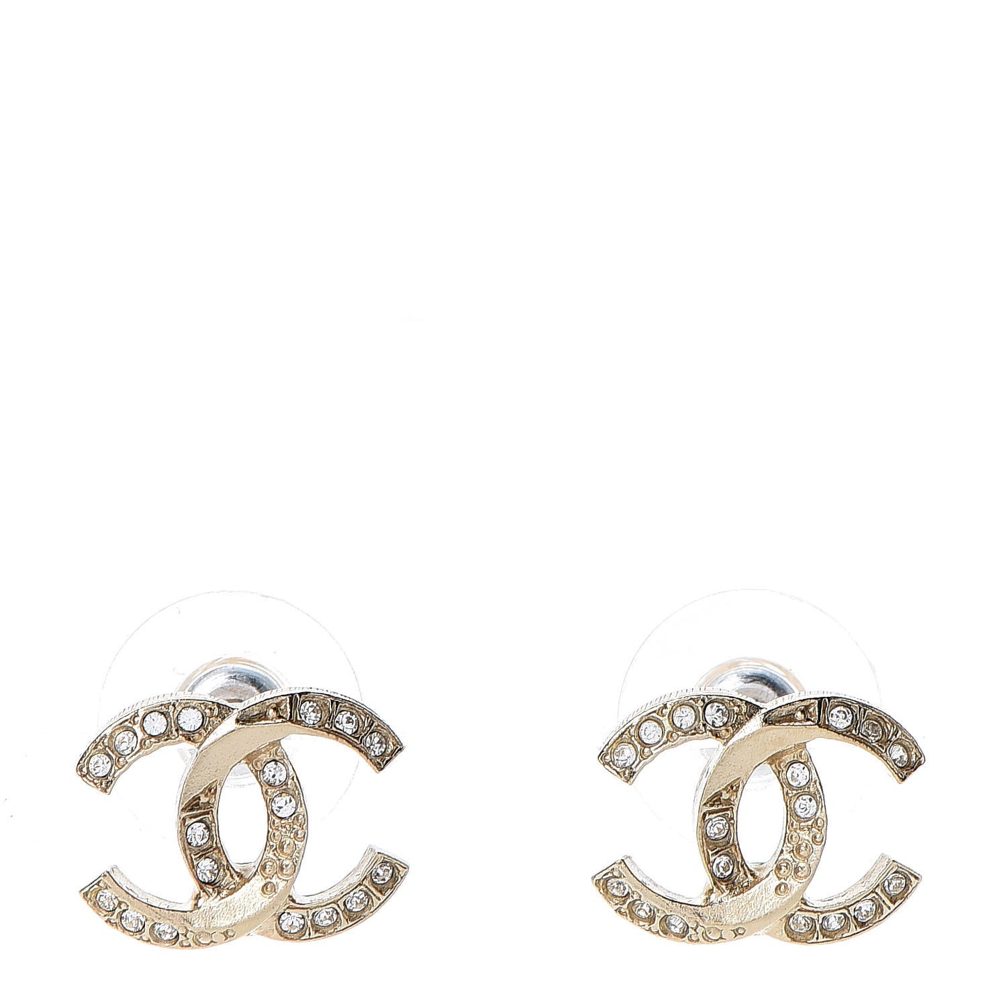 Crystal CC Earrings Gold