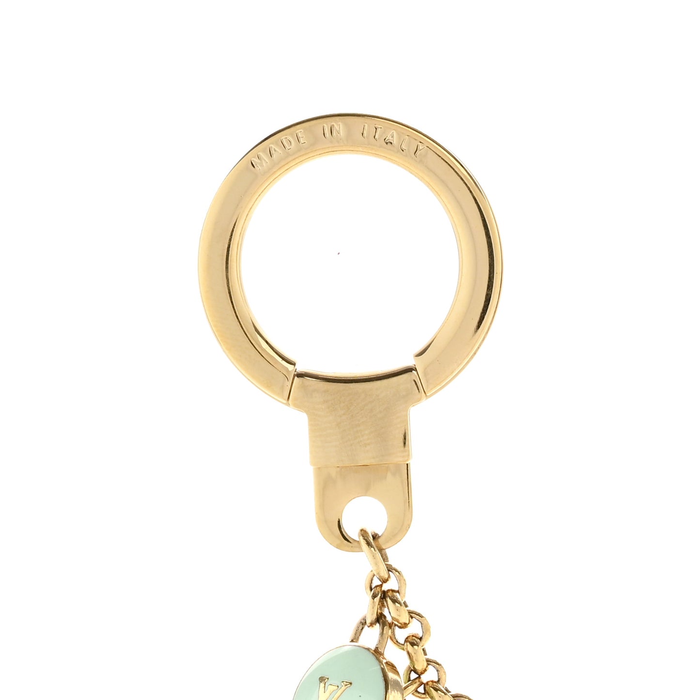 Metal Enamel Pastilles Key Chain Bag Charm Multicolor