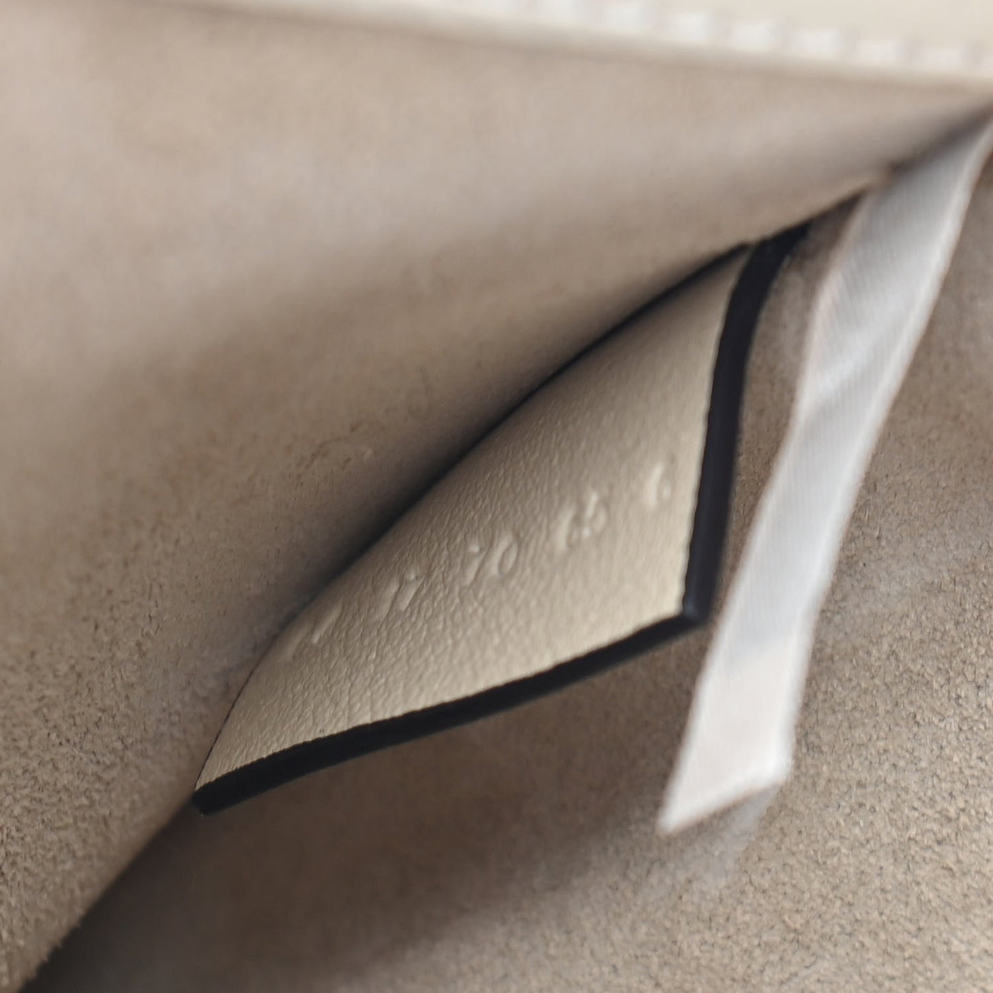Calfskin Suede Medium Nile Bracelet Bag Off White