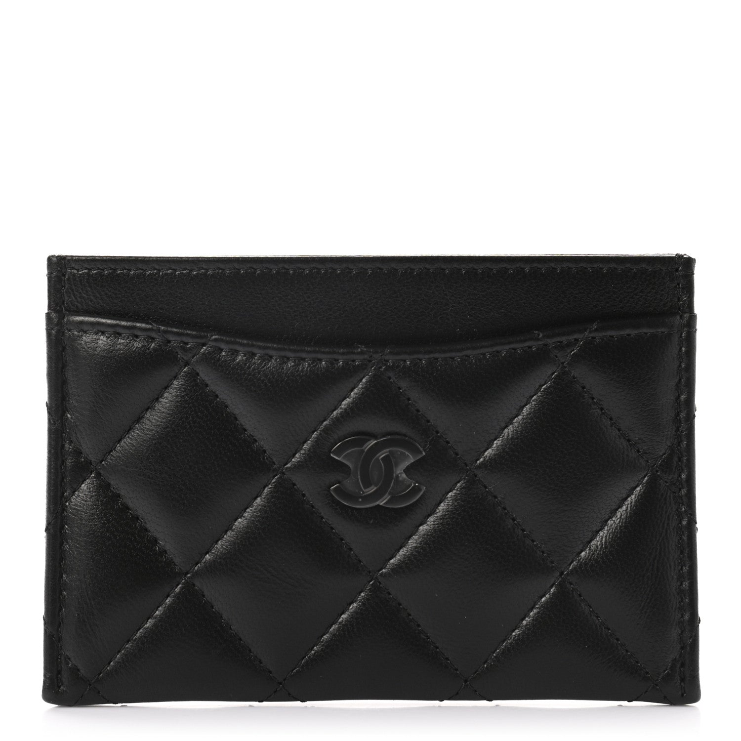 Chanel Lambskin Quilted Card Holder So Black 1 of 7
