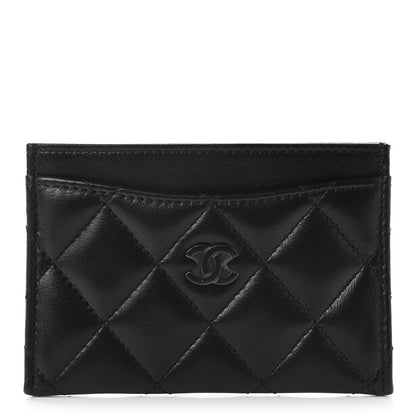 Chanel Lambskin Quilted Card Holder So Black 1 of 7