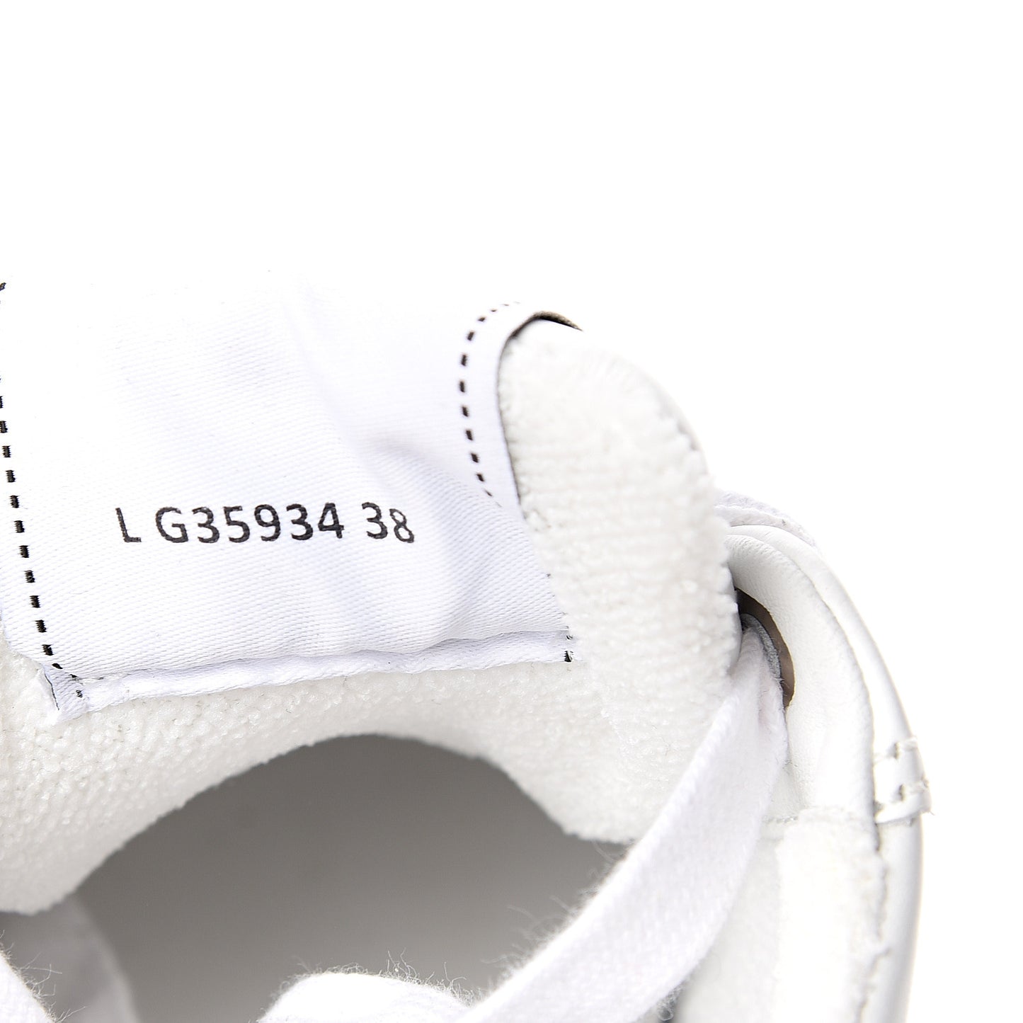 Calfskin Womens Logo Sneakers 38 White
