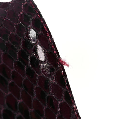 Bottega Veneta Snakeskin Mostra Pumps 38 Burgundy 10 of 11
