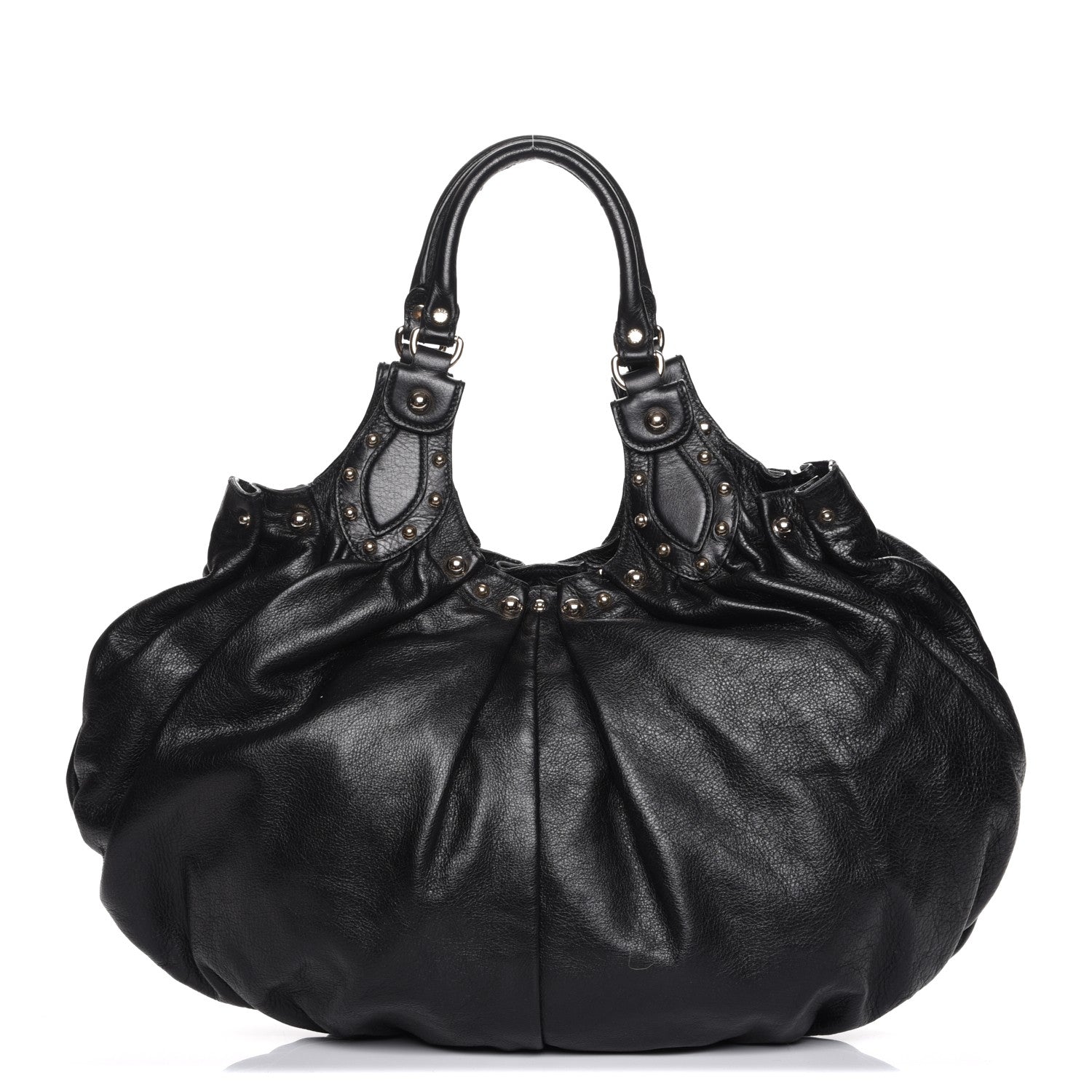 Gucci Calfskin Studded Large Pelham Tote Black 1 of 7