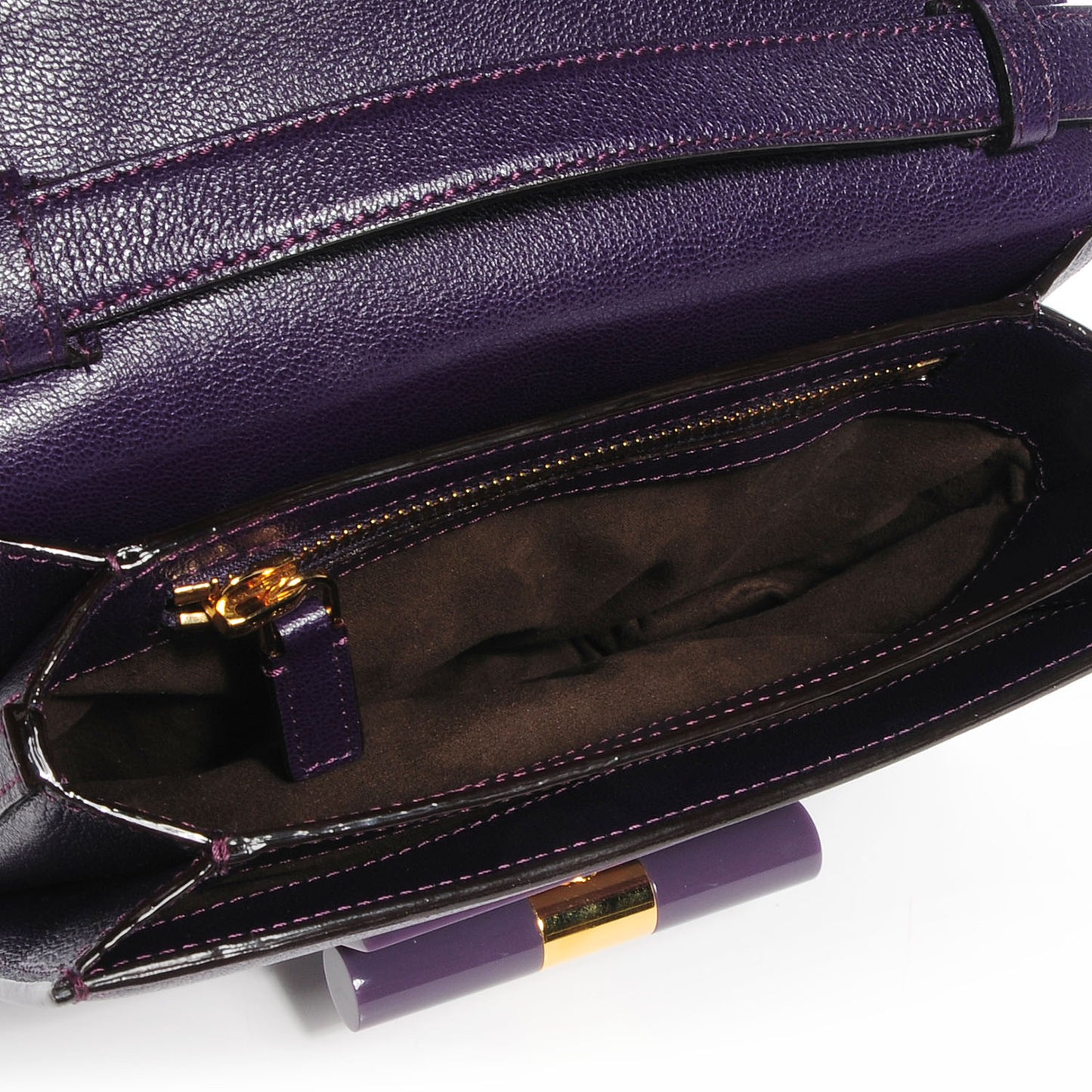Calfskin Natalia Medium Bag Purple