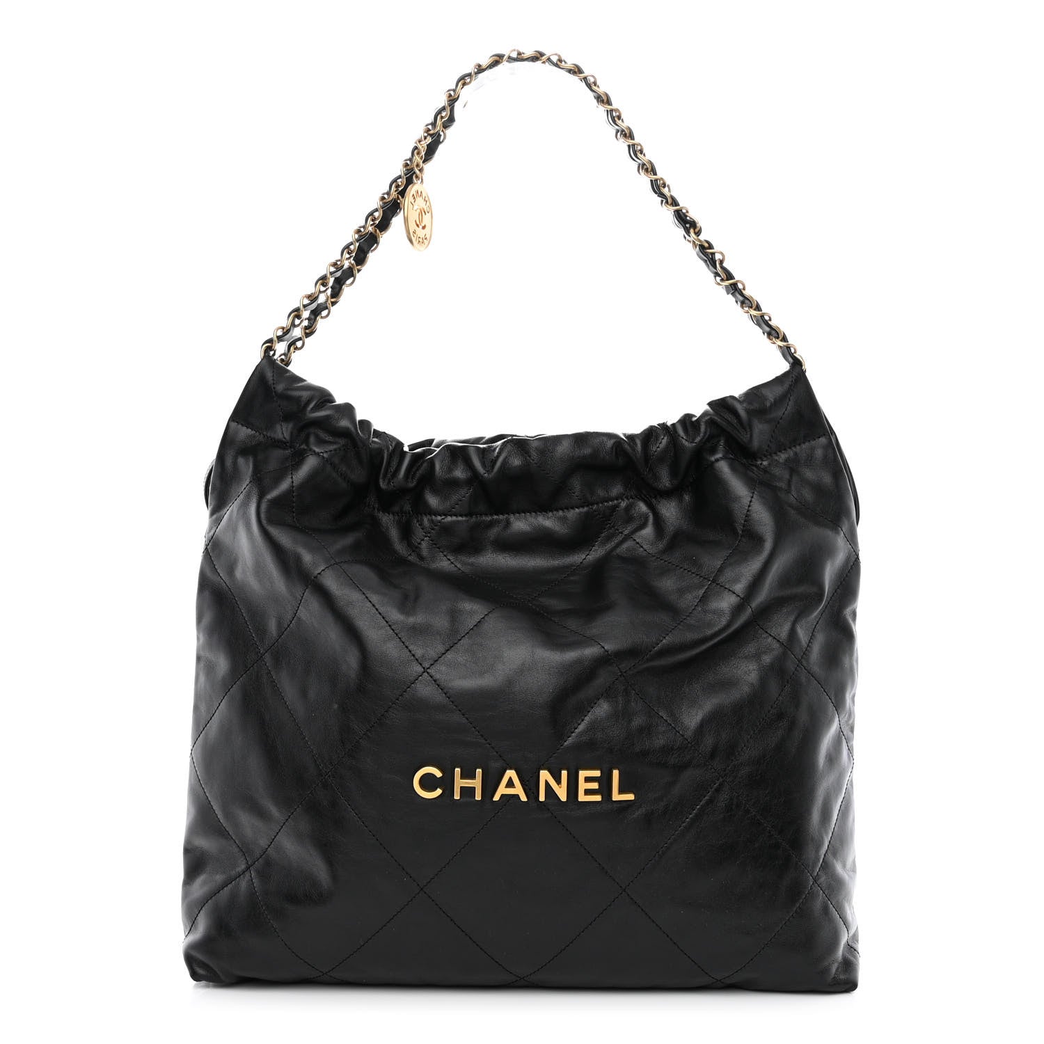 Chanel Shiny Calfskin Quilted Chanel 22 Black 3 of 15