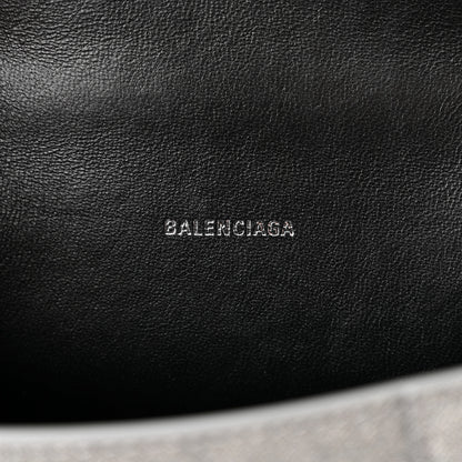 Balenciaga Glitter Fabric Hourglass Top Handle Bag XS Grey 6 of 12