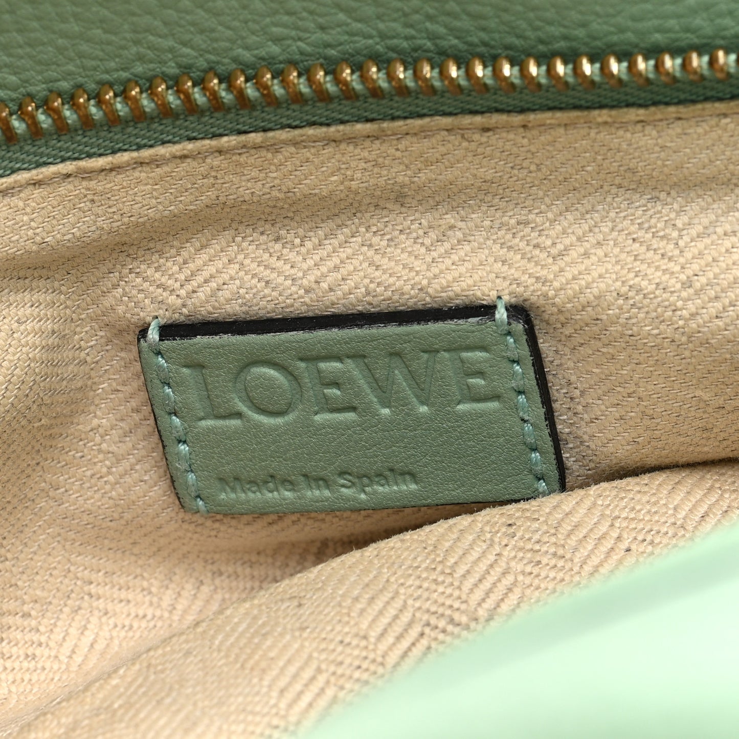 Calfskin Medium Puzzle Bag Sea Water Green