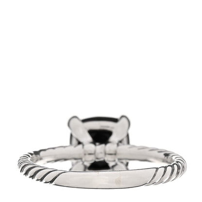 David Yurman Sterling Silver Diamond Black Onyx 8mm Chatelaine Ring 55 7.25 3 of 5