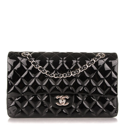 Chanel Patent Quilted Medium Double Flap Black 1 of 7