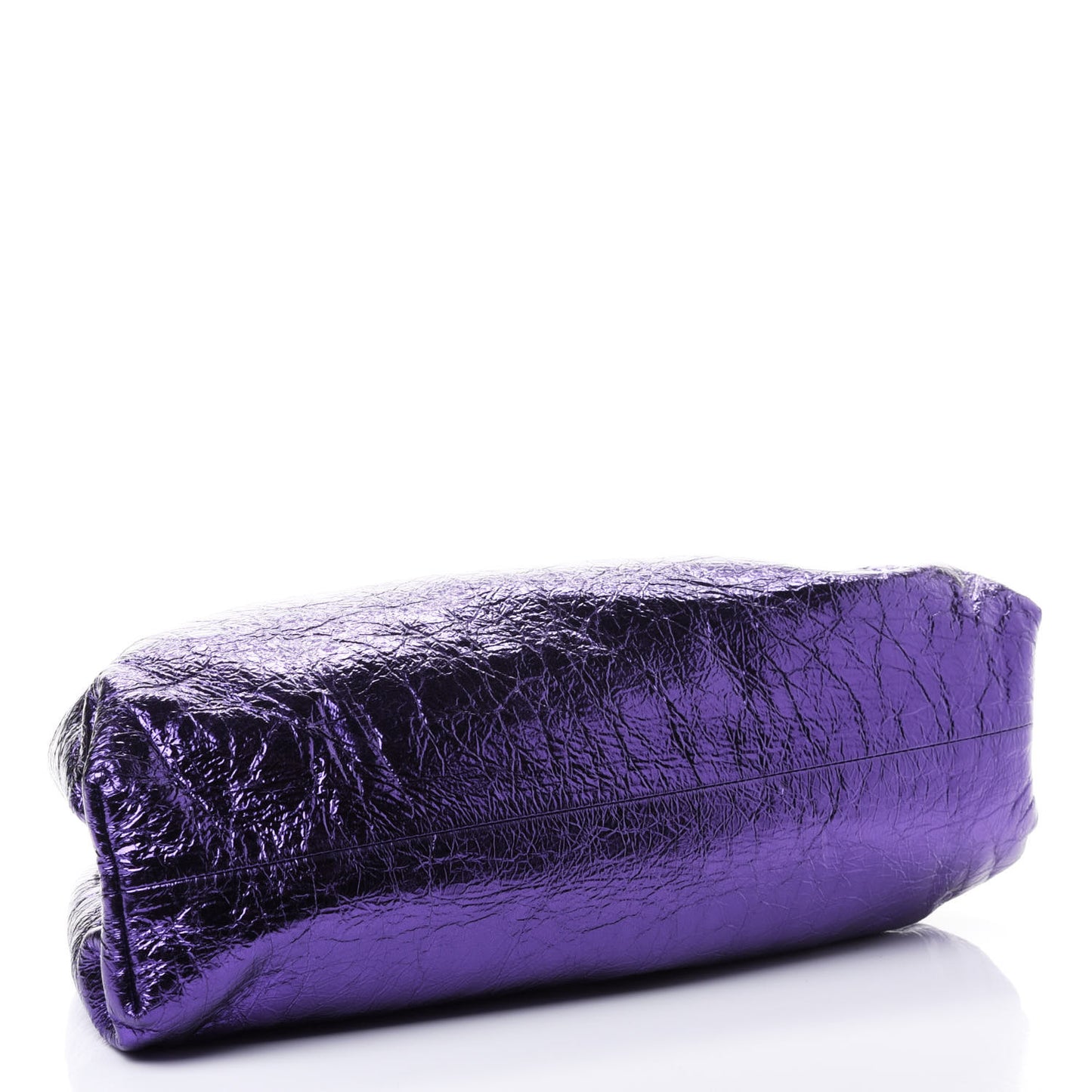 Metallic Crinkled Lambskin The Pouch Viola