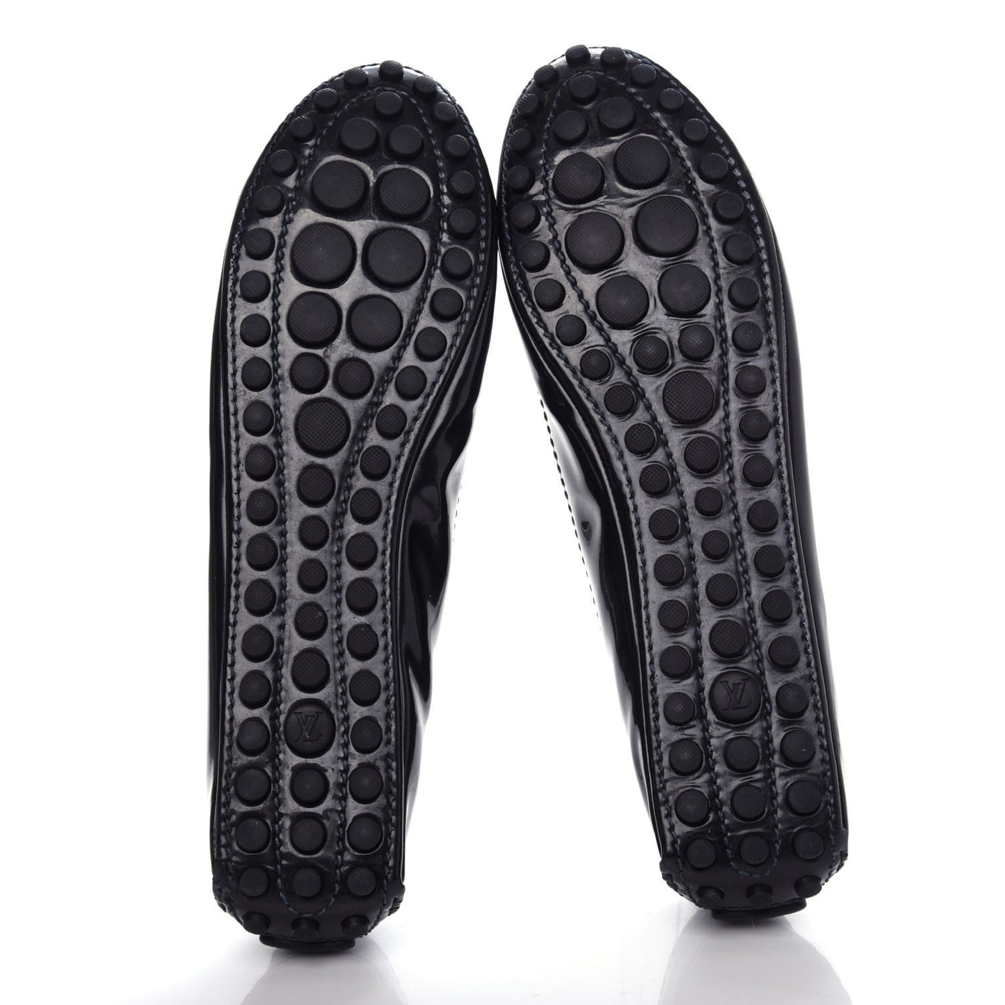 Patent Calfskin Oxford Ballerina Flats 39 Black