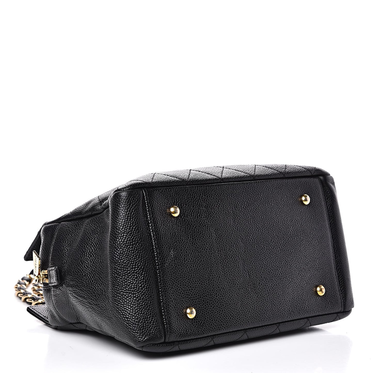 CHANELCaviarQuiltedPetitTimelessTotePTTBlack