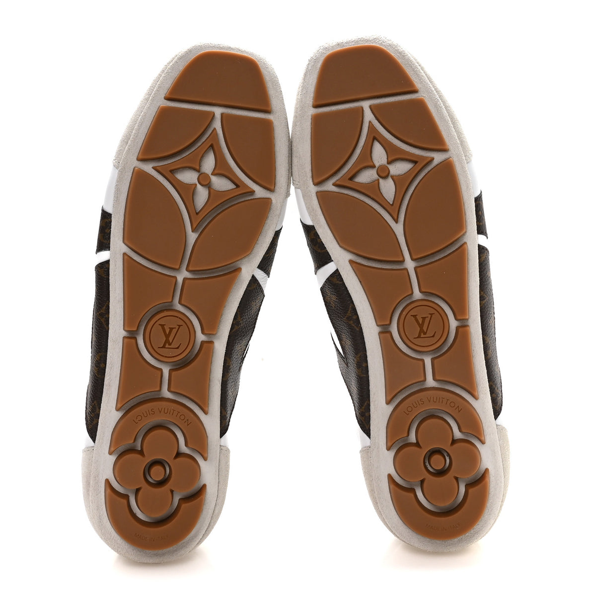 Monogram Calfskin Womens LV Sneakerina 40 White