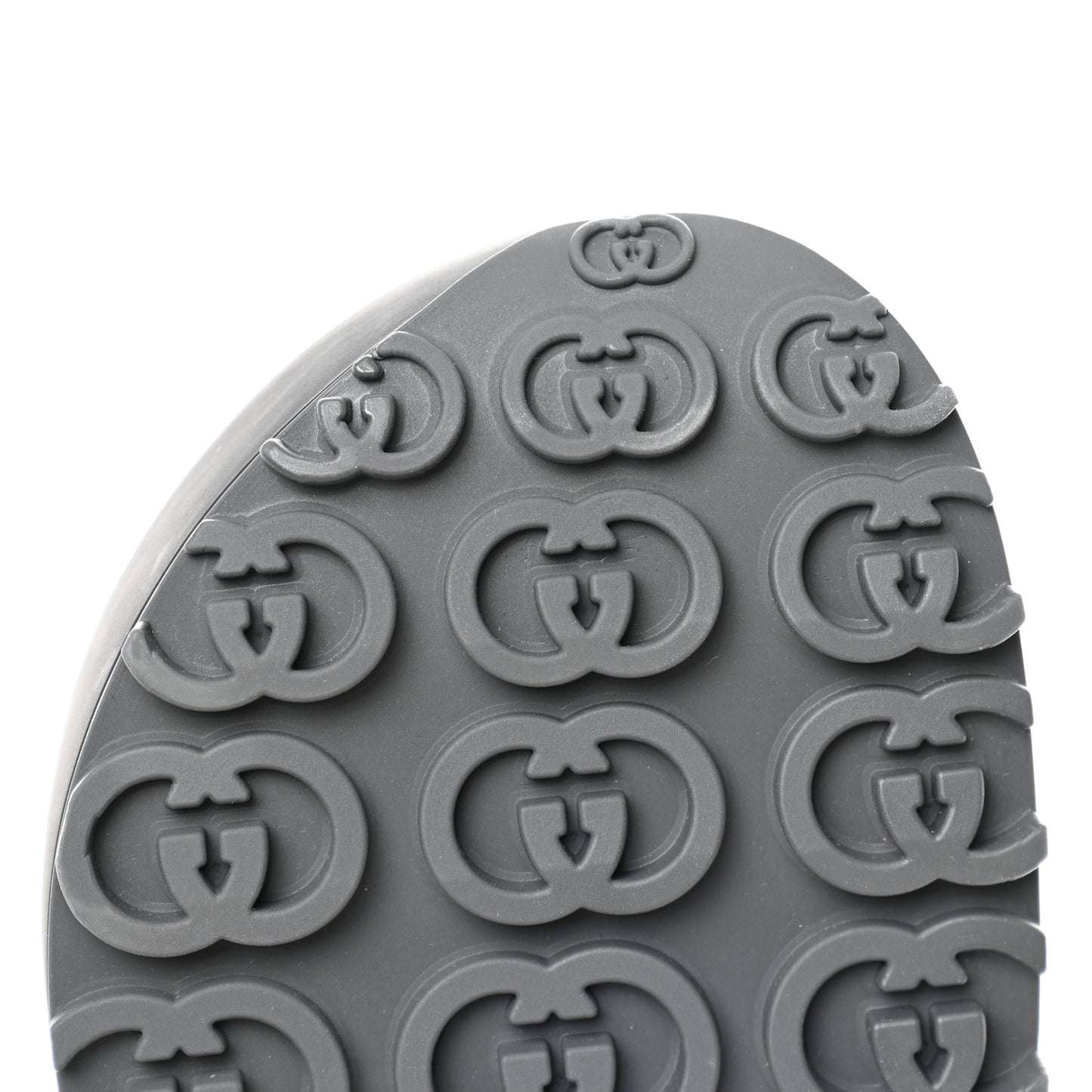Soft Rubber Mens Interlocking G Platform 42mm Slide Sandals 10 Black