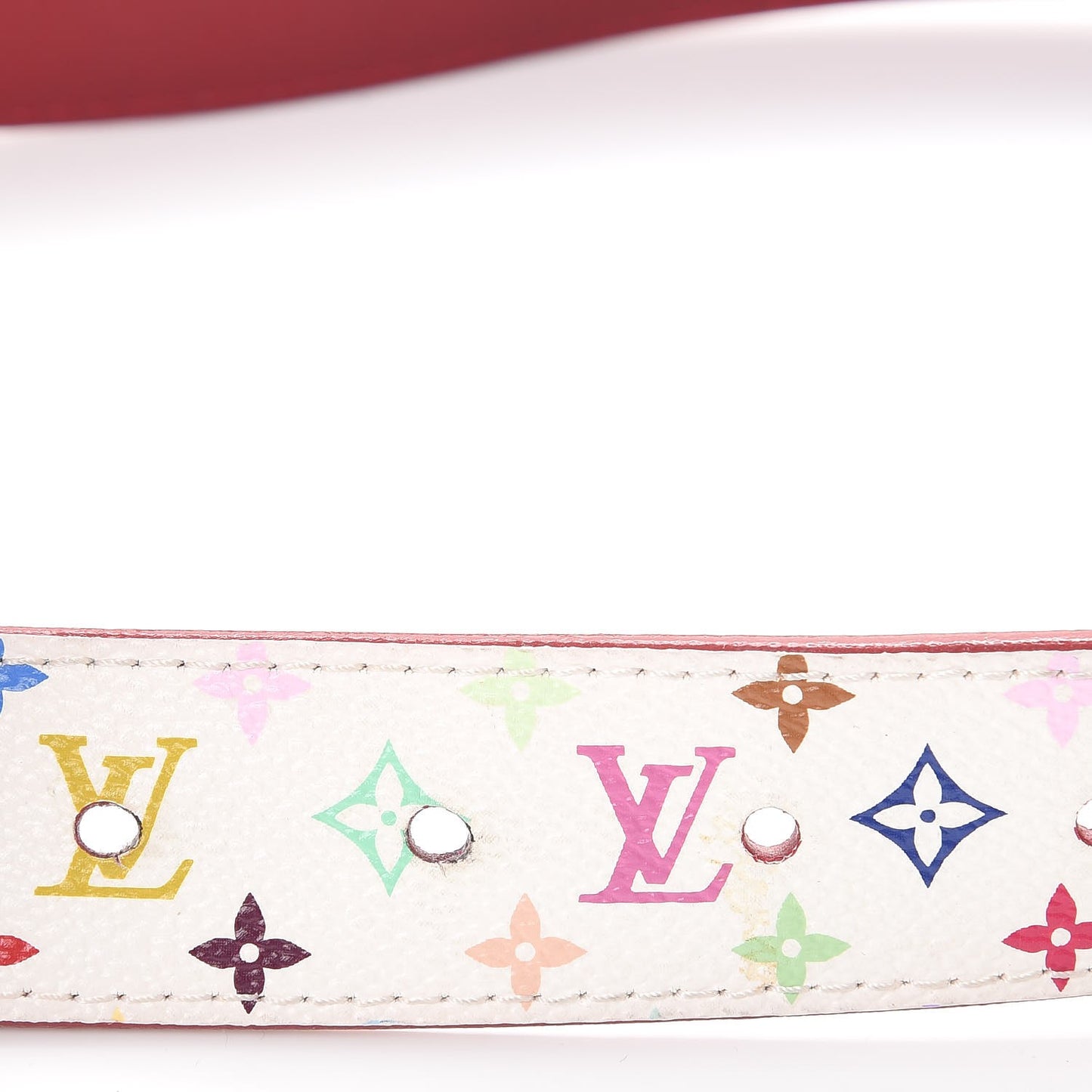 Monogram Multicolor LV Cut Reversible Belt 80 32 White Grenade
