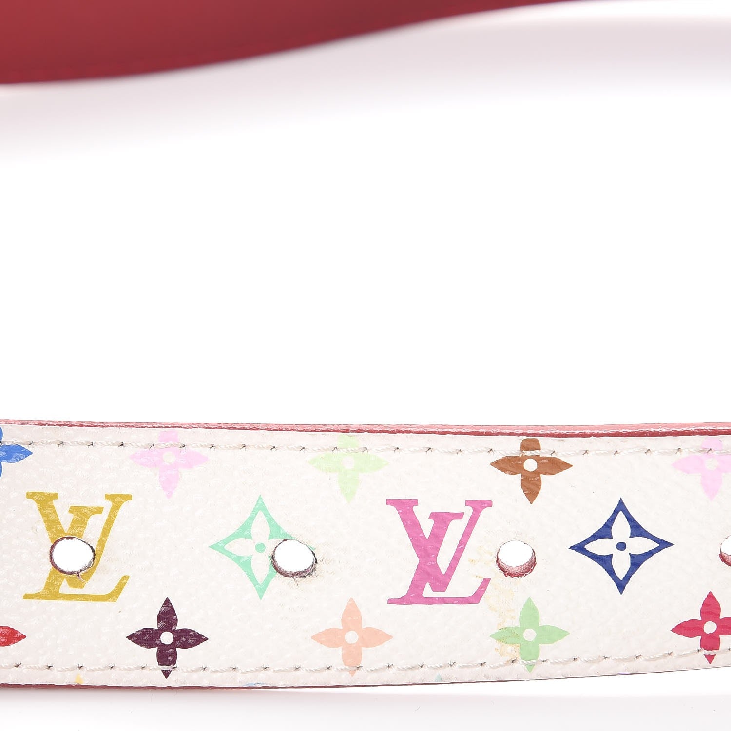 Louis Vuitton Monogram Multicolor LV Cut Reversible Belt 80 32 White Grenade 6 of 8