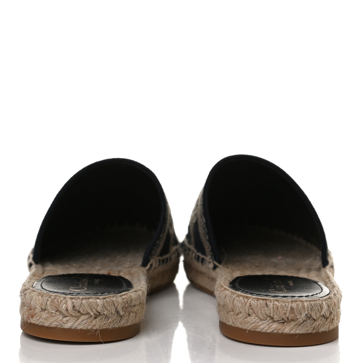 Christian Dior Oblique Embroidered Granville Espadrille 15mm Slippers 38.5 Deep Blue 6 of 11