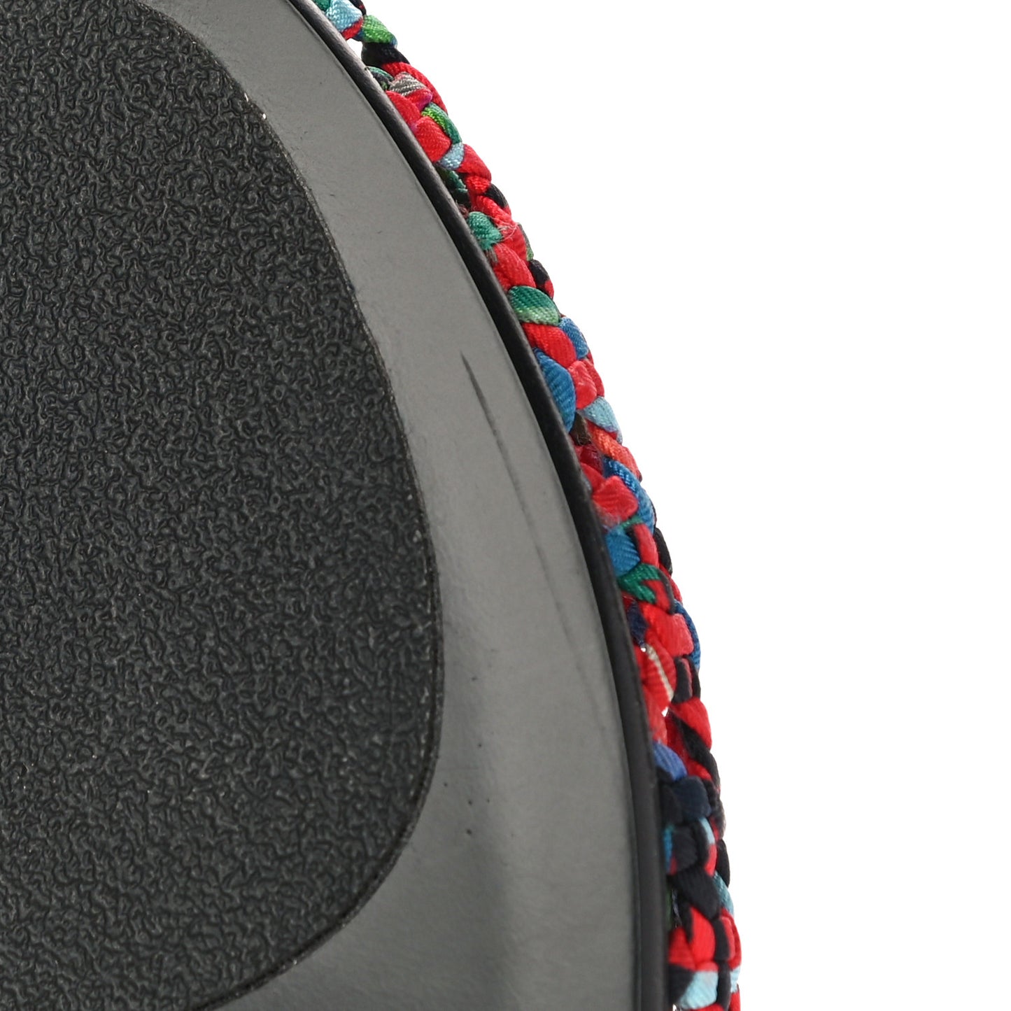 Printed Silk Braided Minorque Ballerina Flats 39.5 Multicolor