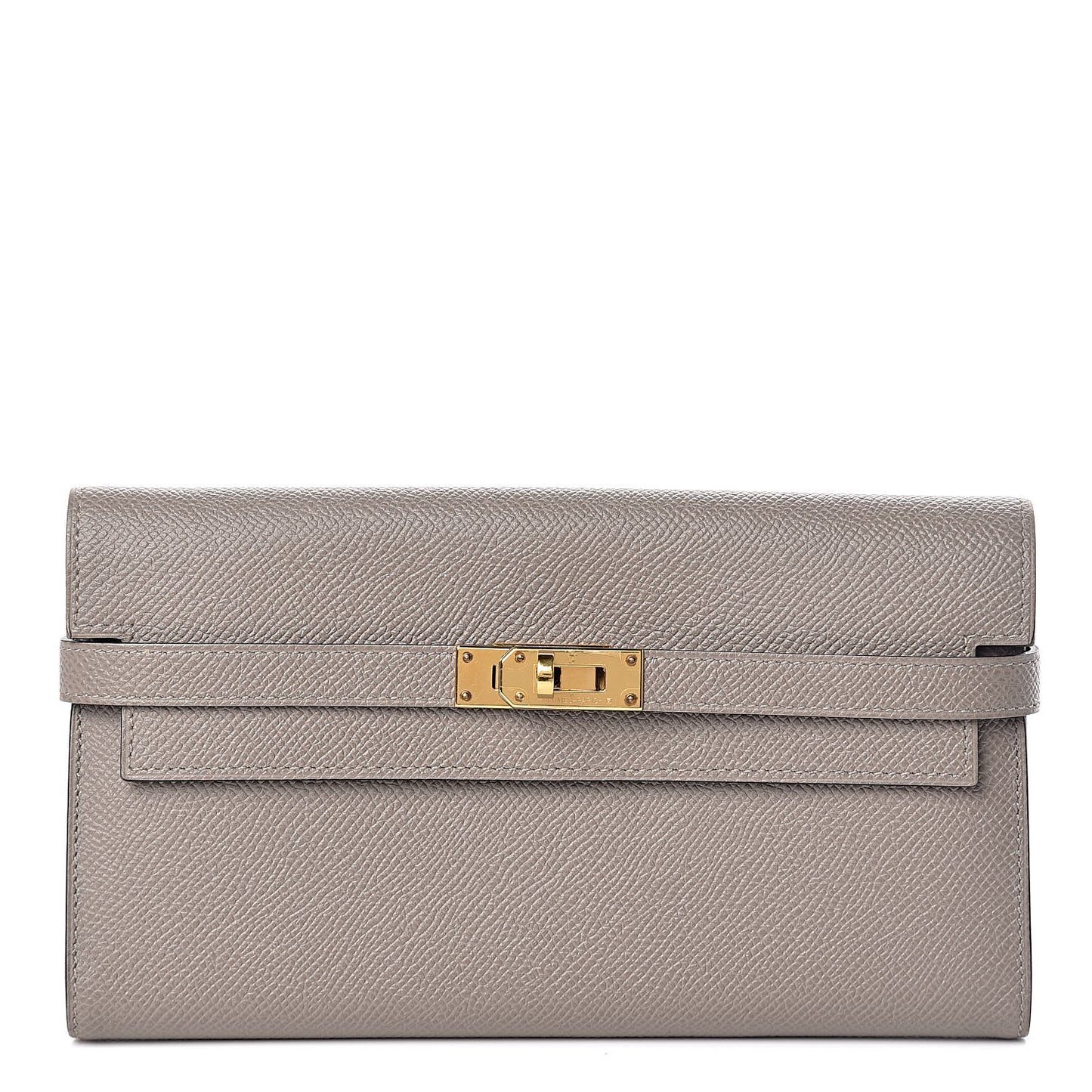 Epsom Kelly Longue Wallet Gris Asphalte