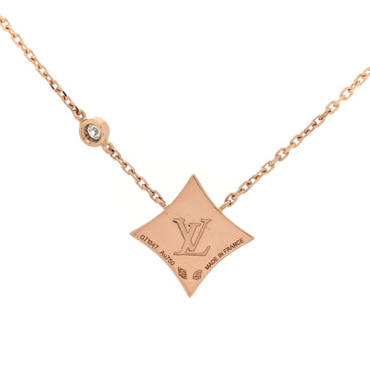 Louis Vuitton 18K Pink Gold Diamond Pink Mother of Pearl Color Blossom BB Star Pendant Necklace 4 of 5