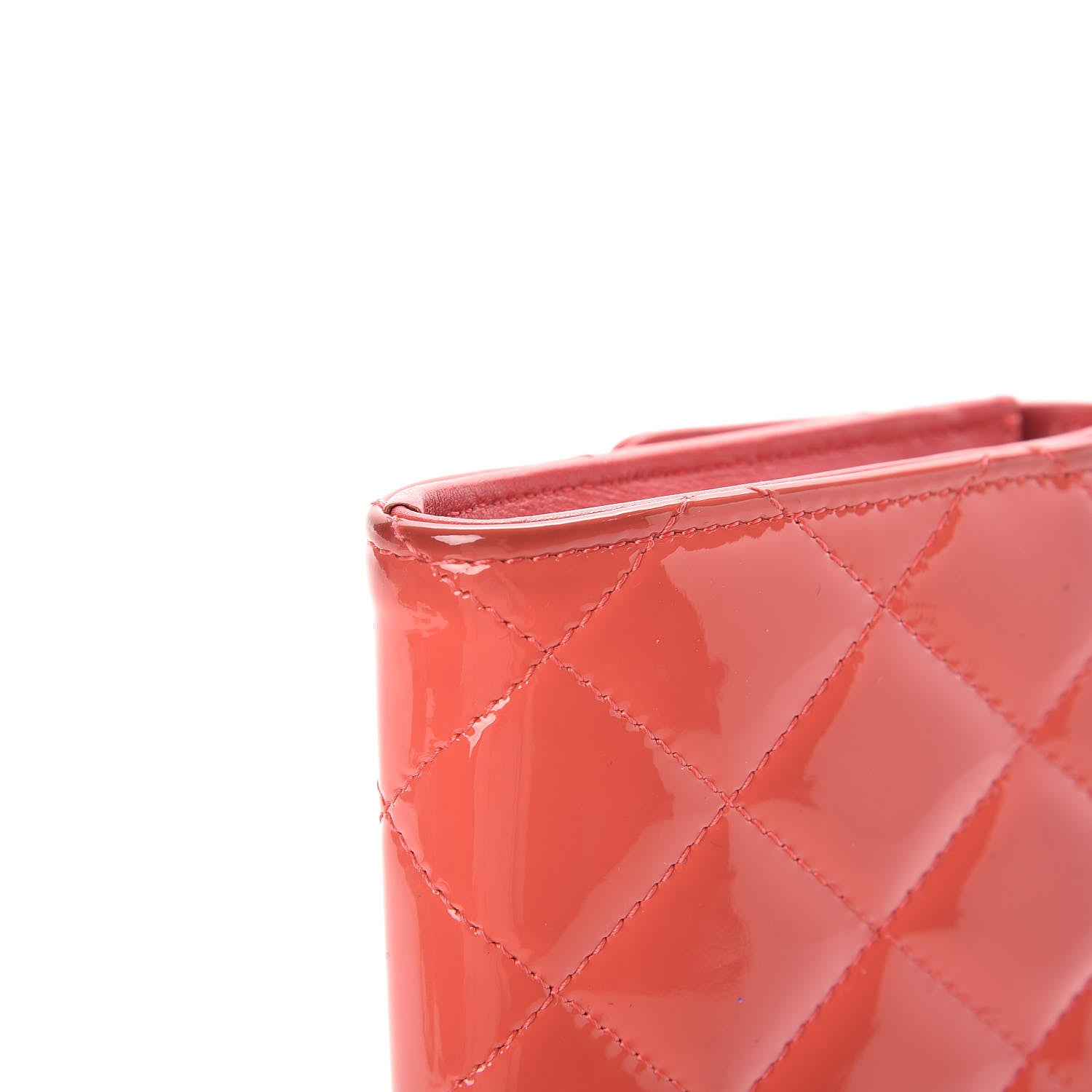 Chanel Patent Calfskin Quilted Large Flap Wallet Dark Pink 16 of 22