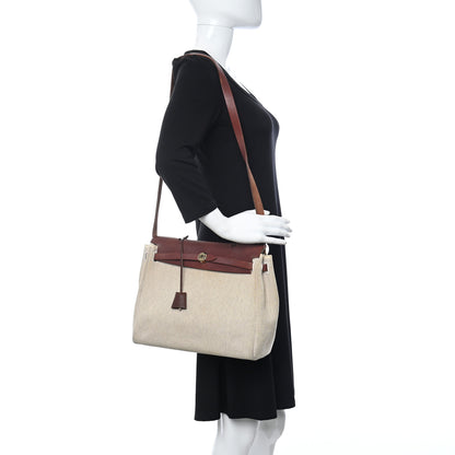 Hermes Toile Vache Hunter Herbag 30 PM Natural Havane 2 of 12
