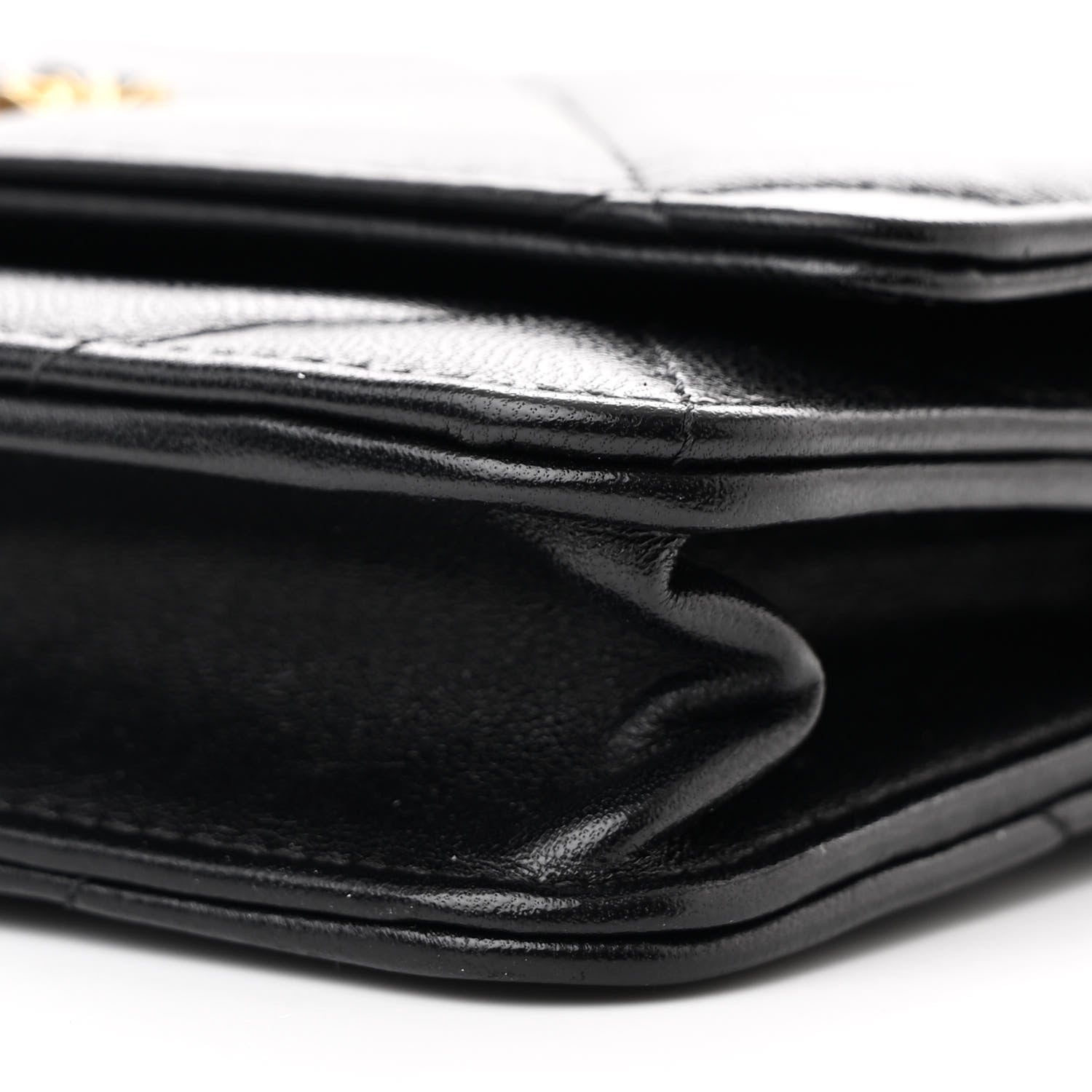 Chanel Lambskin Quilted Chanel 19 Wallet On Chain WOC Black 10 of 12