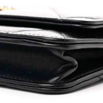 Chanel Lambskin Quilted Chanel 19 Wallet On Chain WOC Black 10 of 12