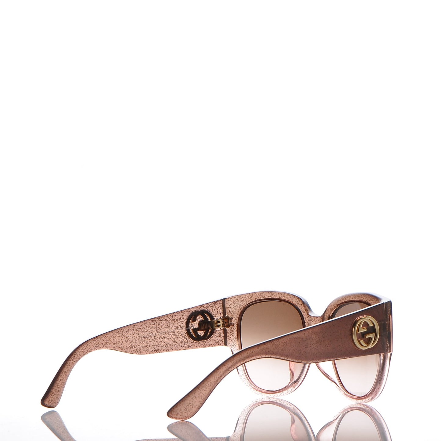 Glitter Square Sunglasses 3836/F/S Brown Pink